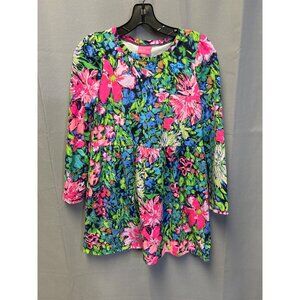 Lilly Pulitzer multicolored long sleeve girls dress size XL 12-14 SKU 6927